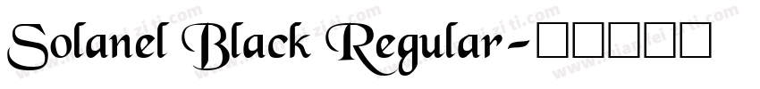Solanel Black Regular字体转换